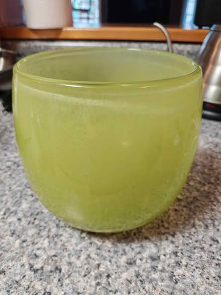 Photo of free Round light green glass vase (Hamilton Heights) #1