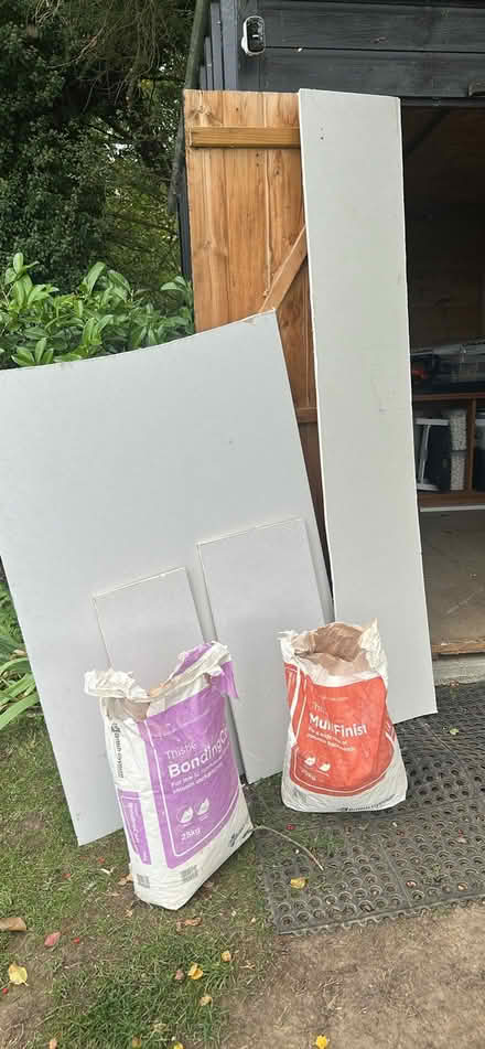 Photo of free Plasterboard, plaster and bonding coat (Norton LD8) #1