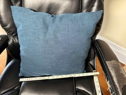 Photo of free Pillow dark blue 16” square (Riverdale, Bronx, New York) #2