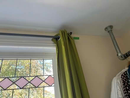 Photo of free Green ikea curtains and pole (Whalley range M16) #4