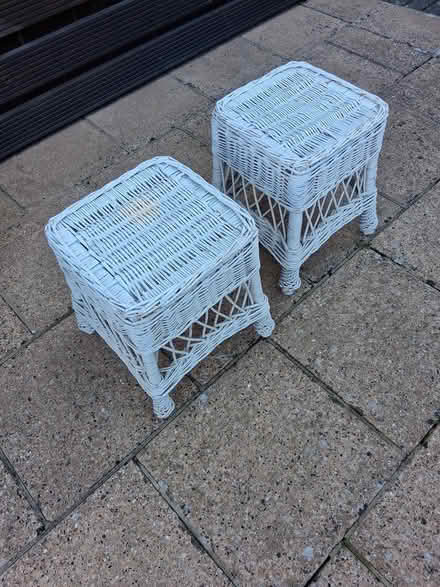 Photo of free Pair wicker stools (ME15 loose) #2