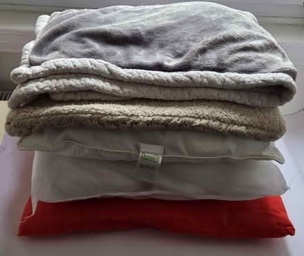 Photo of free Fleece Throw & Cushion Pads (Oxgangs EH13) #1
