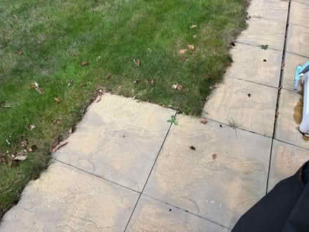 Photo of free 600 and 450 buff patio slabs (Stroud GL10) #1