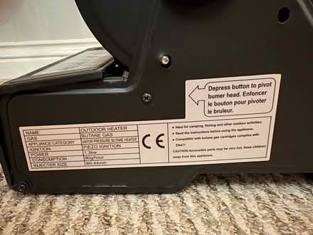 Photo of free Outdoor butane gas heater (Witham CM8) #2