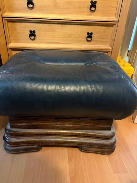 Photo of free Leather Footstool (Manchester M19) #1