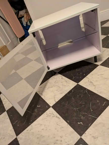 Photo of free White TV table / bedside table (Sidcup DA15) #2
