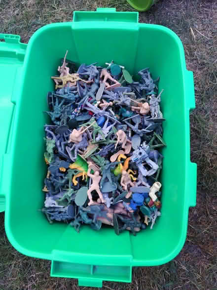 Photo of free Box of plastic army men and other small figures (Abington NN1) #1