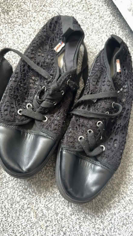 Photo of free Black lace trainers (Waltham cross EN8) #3