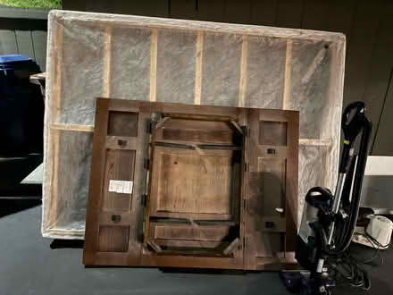Photo of free Wooden dining table, disassembled (Valencia Avenue, Sunnyvale) #1