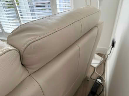 Photo of free Cream leather 2 seat sofa (Little Coxwell SN7) #3