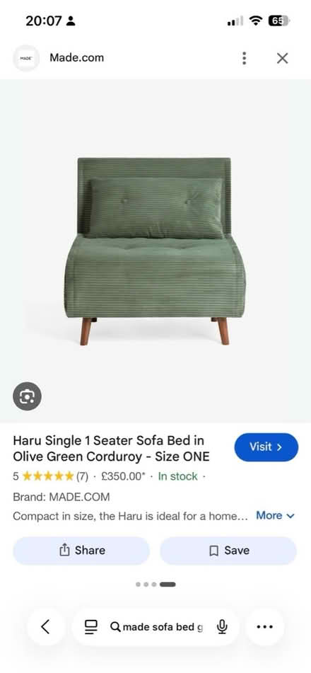 Photo of free Single sofa bed (Worcester WR2) #2