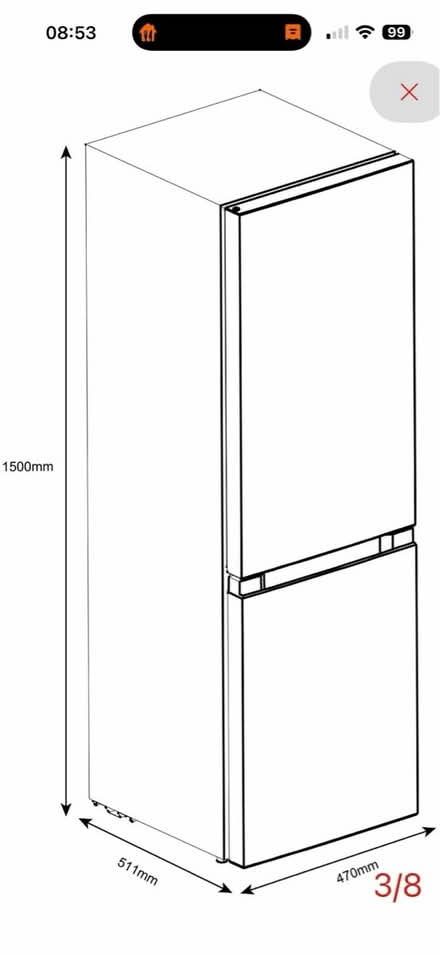Photo of free fridge freezer (Arbourthorne S2) #1