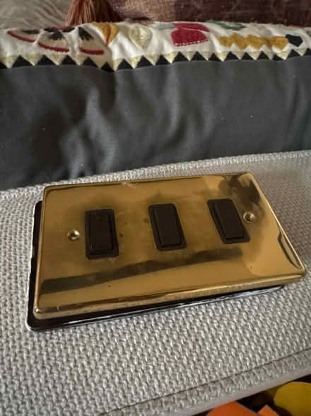 Photo of free 3 gang brass light switch (Bishops Cleeve) #1