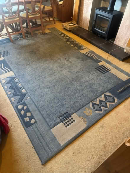 Photo of free Large Blue Rug (Ilkeston DE7 4B) #1