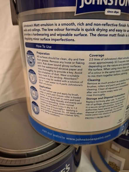 Photo of free Emulsion paint. Johnstone's "new duck egg" (Penrith CA11) #3
