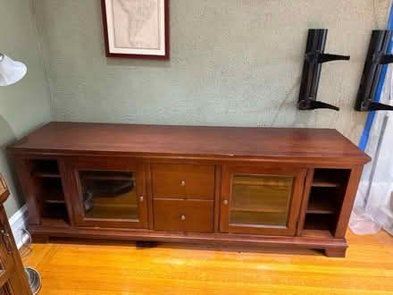 Photo of free Wood media console (10301) #2