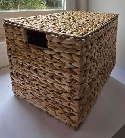 Photo of free Wicker storage basket with lid (Oxgangs EH13) #3
