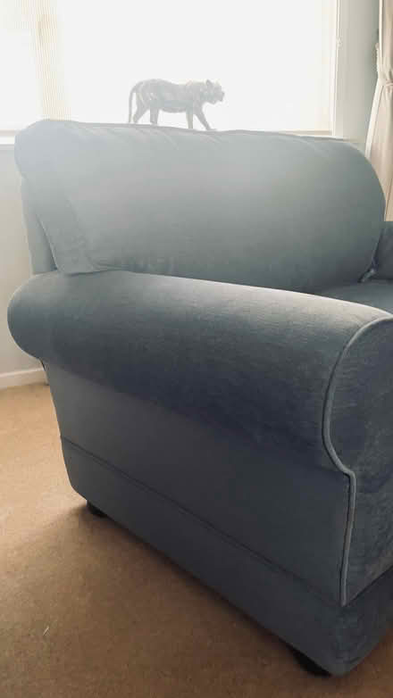 Photo of free Blue small sofa/ love seat (Witham CM8) #3
