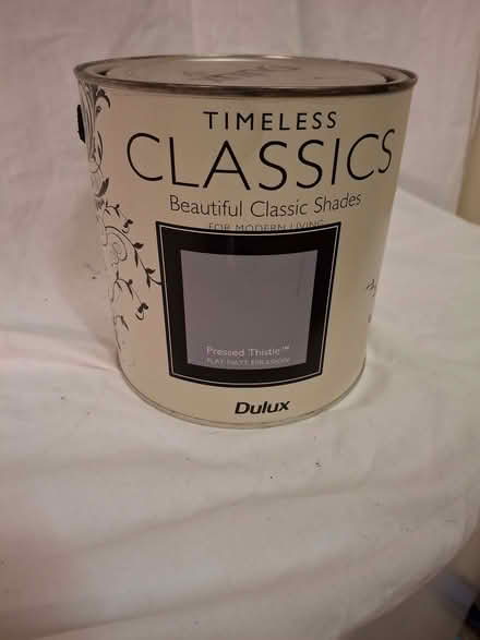Photo of free Emulsion paint. Dulux Timeless "Pressed Thistle". (Penrith CA11) #1