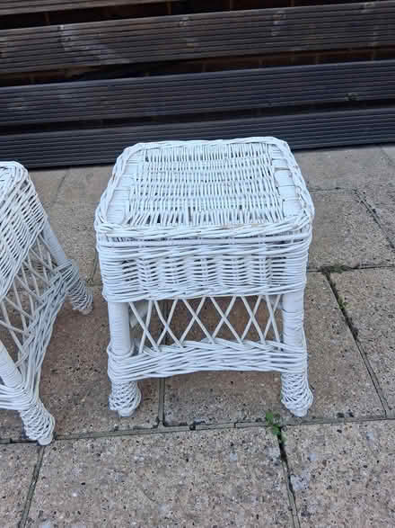 Photo of free Pair wicker stools (ME15 loose) #1