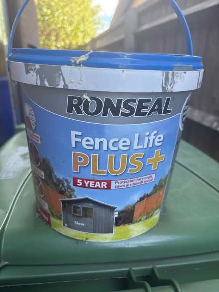 Photo of free Ronseal Fence paint - colour Slate (Prestwood HP16) #1