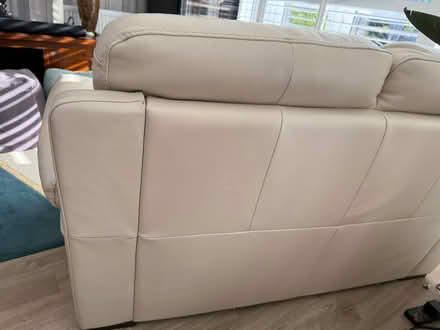 Photo of free Cream leather 2 seat sofa (Little Coxwell SN7) #2