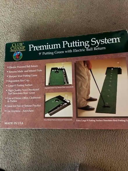 Photo of free Indoor putting system (Somerset, NJ, off DeMott Lane) #1