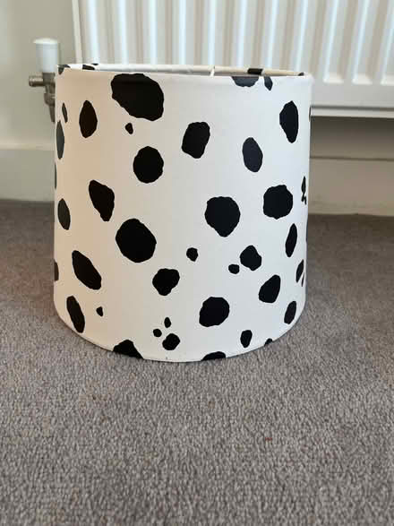 Photo of free Black & white spotted lamp shade (Strand East E15) #1