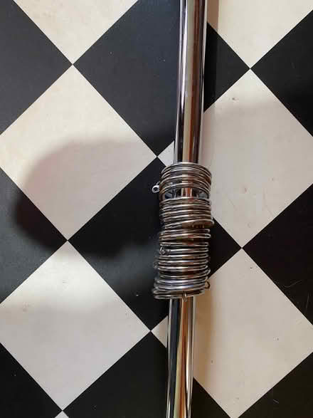 Photo of free Silver curtain pole with rings (Highbury Vale NG6) #2