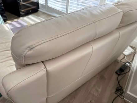 Photo of free Cream leather 2 seat sofa (Little Coxwell SN7) #4
