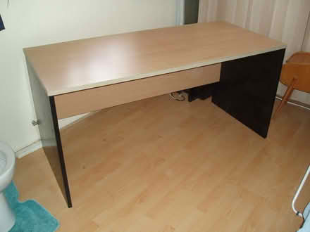 Photo of free White Oak and Black Ash Effect Desk (Yateley GU46) #2