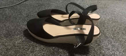 Photo of free New black wedged espadrilles (Erith DA8) #1