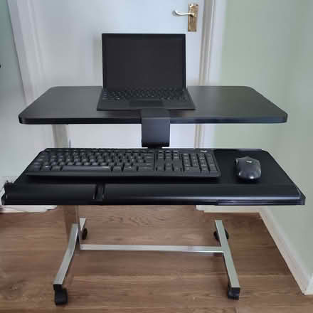 Photo of free Adjustable laptop table with keyboard and mouse tray. (Alvechurch B48) #1
