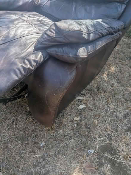 Photo of free Brown leather recliner (Concord) #4