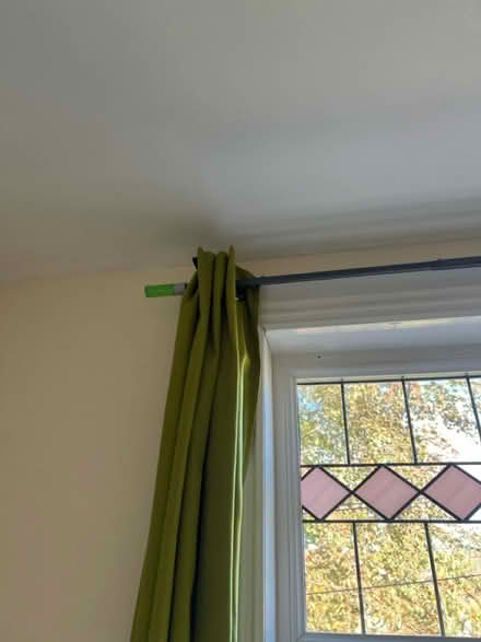 Photo of free Green ikea curtains and pole (Whalley range M16) #3