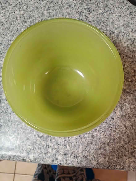 Photo of free Round light green glass vase (Hamilton Heights) #2