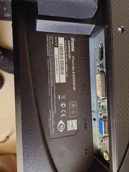 Photo of free Iiyama 22" monitor. (Nanpantan LE11) #1