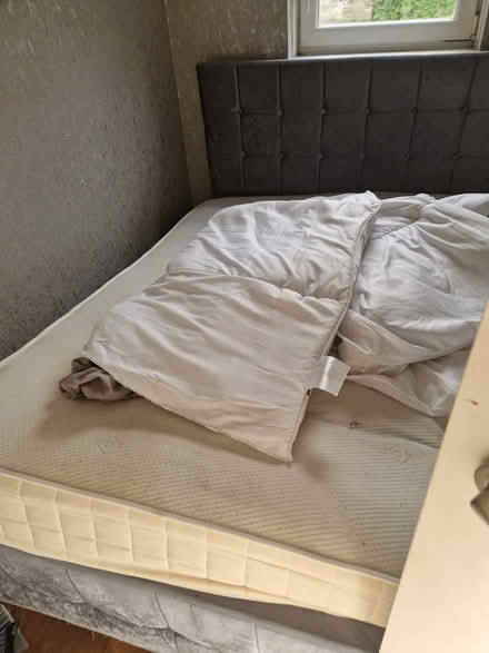 Photo of free Bed base, mattress, headboard, duvet (Halton LA2) #1