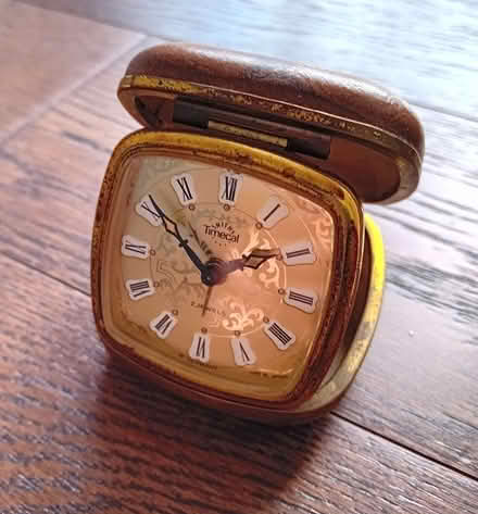 Photo of free Smiths Timecal Vintage Retro Analog Travel Alarm Clock Brown (Kingston Hill ST16) #1