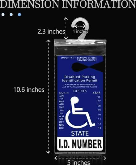 Photo of free Transparent Handicap Placard Holder (Abingdon) #1