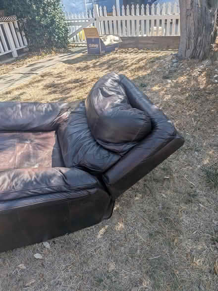 Photo of free Brown leather recliner (Concord) #3