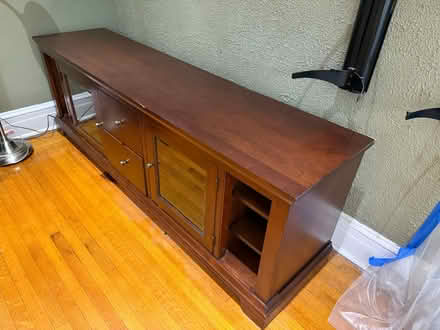 Photo of free Wood media console (10301) #1