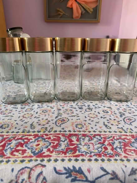 Photo of free 6 Large Clean Glass jars with lids. (South Cliff YO11) #2