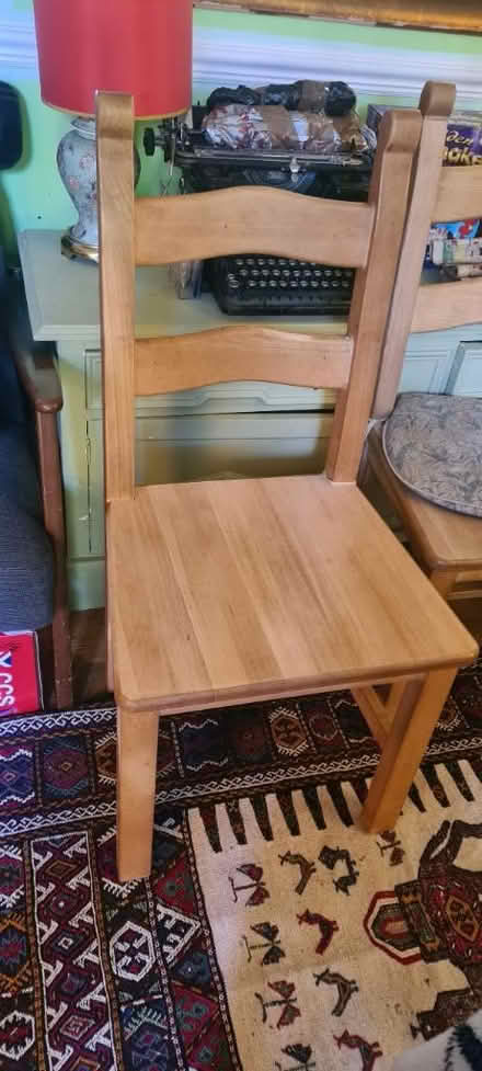 Photo of free 3 sturdy light beech dining chairs (Rochester ME1) #1