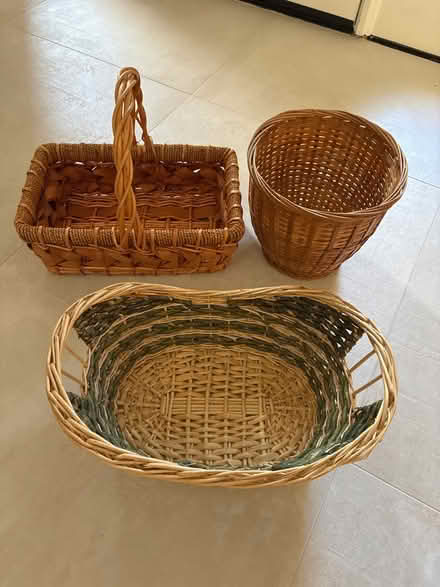 Photo of free 3 wicker basket (Near Rancho San Antonio Park) #1