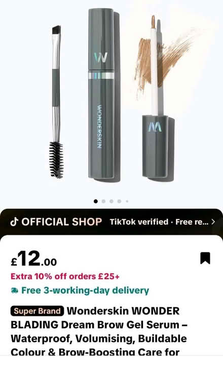 Photo of free Wounder skin brow gel in brunette (De217ra spondon) #2