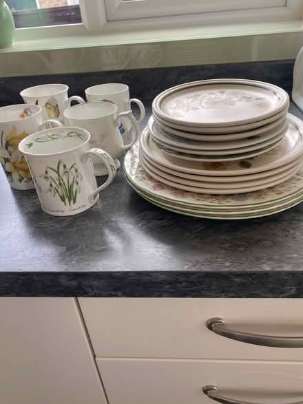 Photo of free Bone china mugs (5) plus plates (Harrogate, HG1) #2