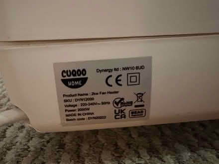 Photo of free Fan heater (Witham CM8) #2
