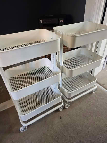 Photo of free White trolley used as bedside table (RG2 Shinfield) #1