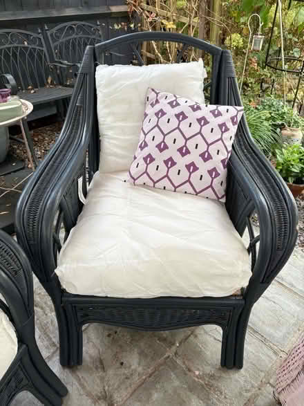 Photo of free 2 dark grey wicker garden chairs (Morrell Avenue OX4) #2